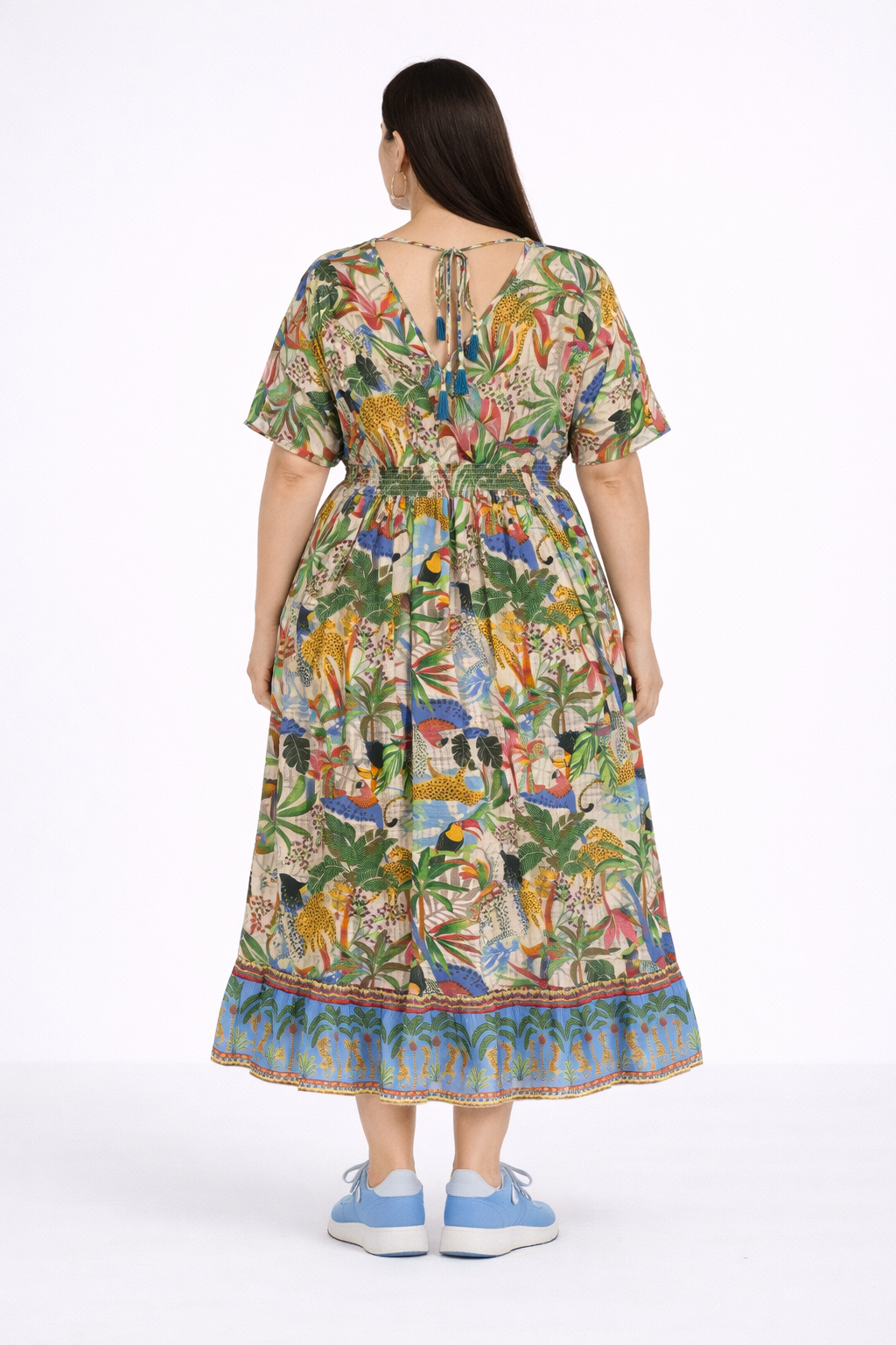 Maxi-Jurk Met Tropische Print