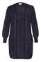 lange open cardigan in deep purple