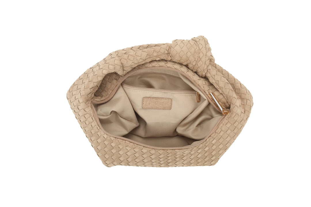 Gevlochten Suède Hobo Tas