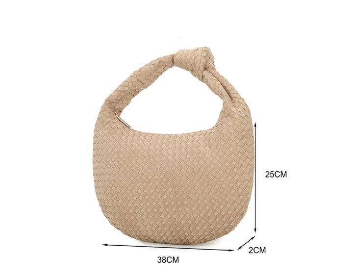 Gevlochten Suède Hobo Tas