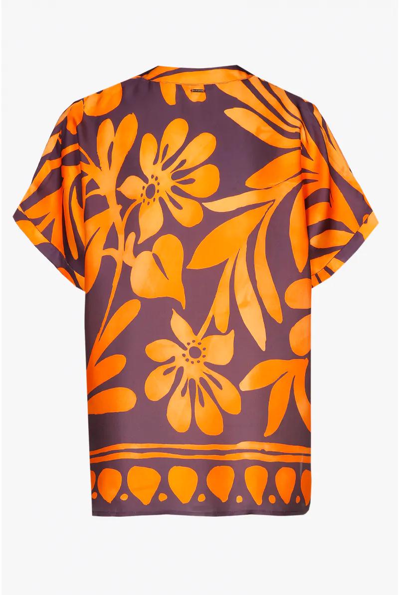blouse met bloemenprint-xandres-hawain-oranje