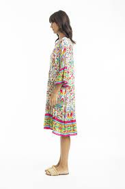 Boho-Chique Jurk Met Ethnische Print | Grote Maten Mode bij Axent