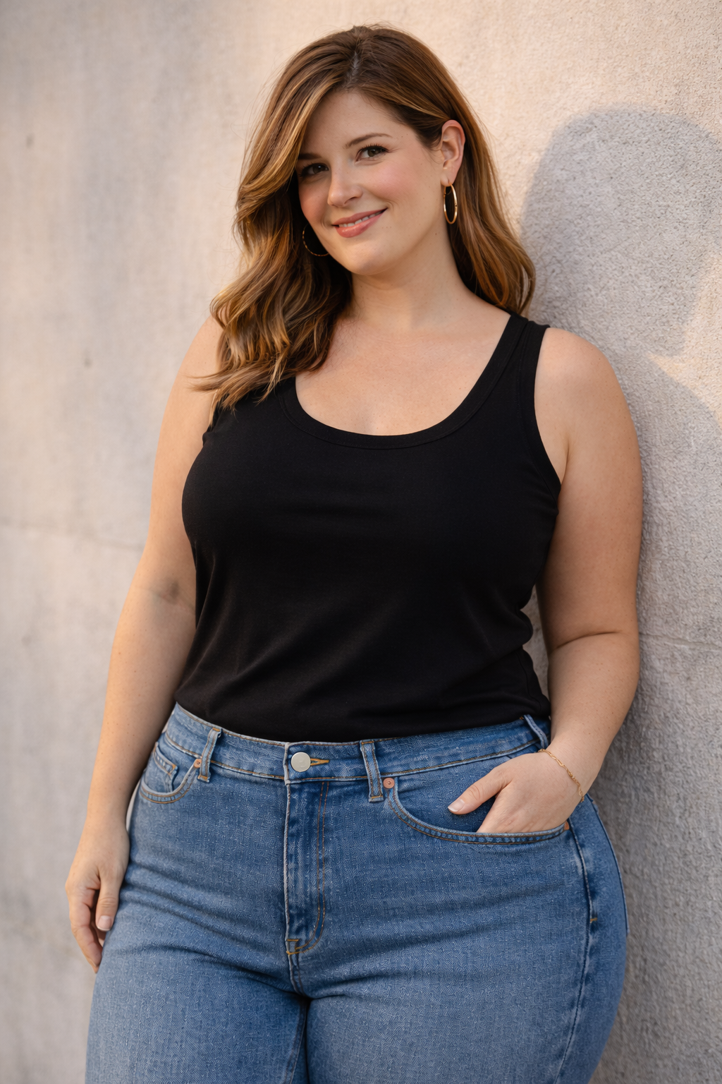 Top Ronde Hals Zwart