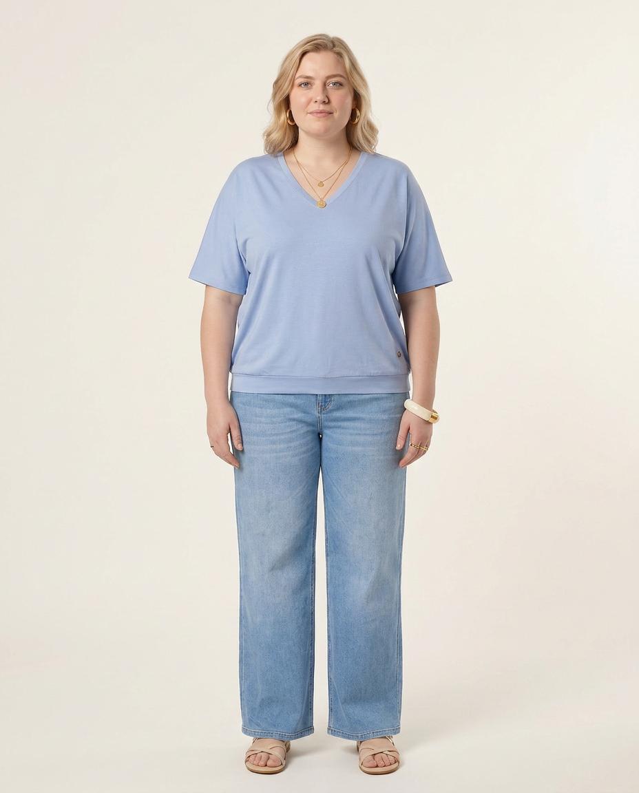 jeansbroek met rechte pijpen
