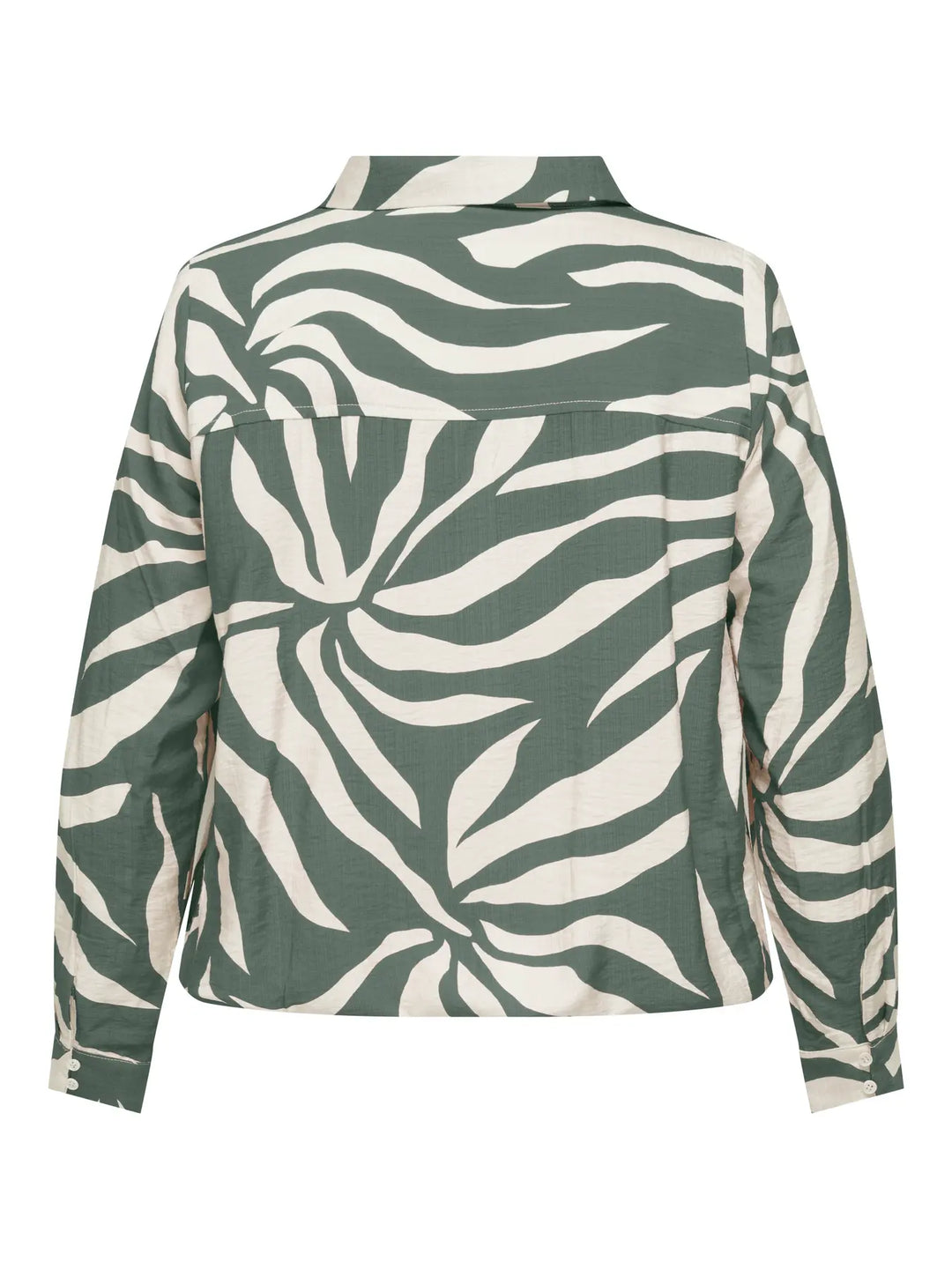 Groene Print Blouse Met V-Hals