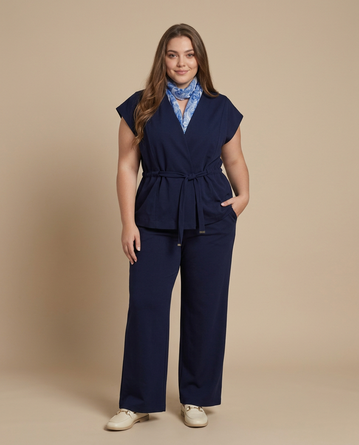 Donkerblauwe Wijde Broek
