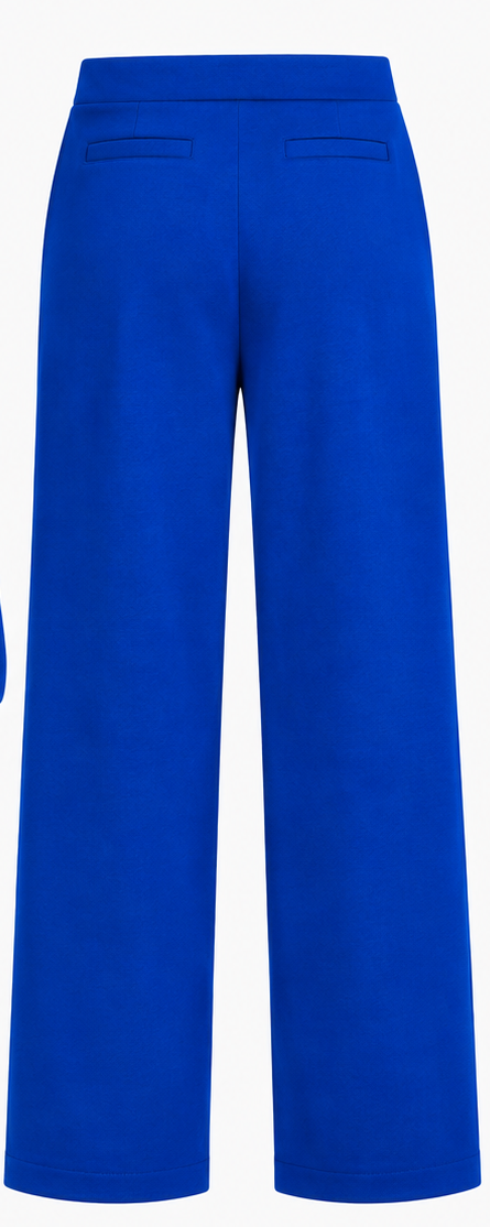 Kobaltblauwe Broek met Wijde Pijpen