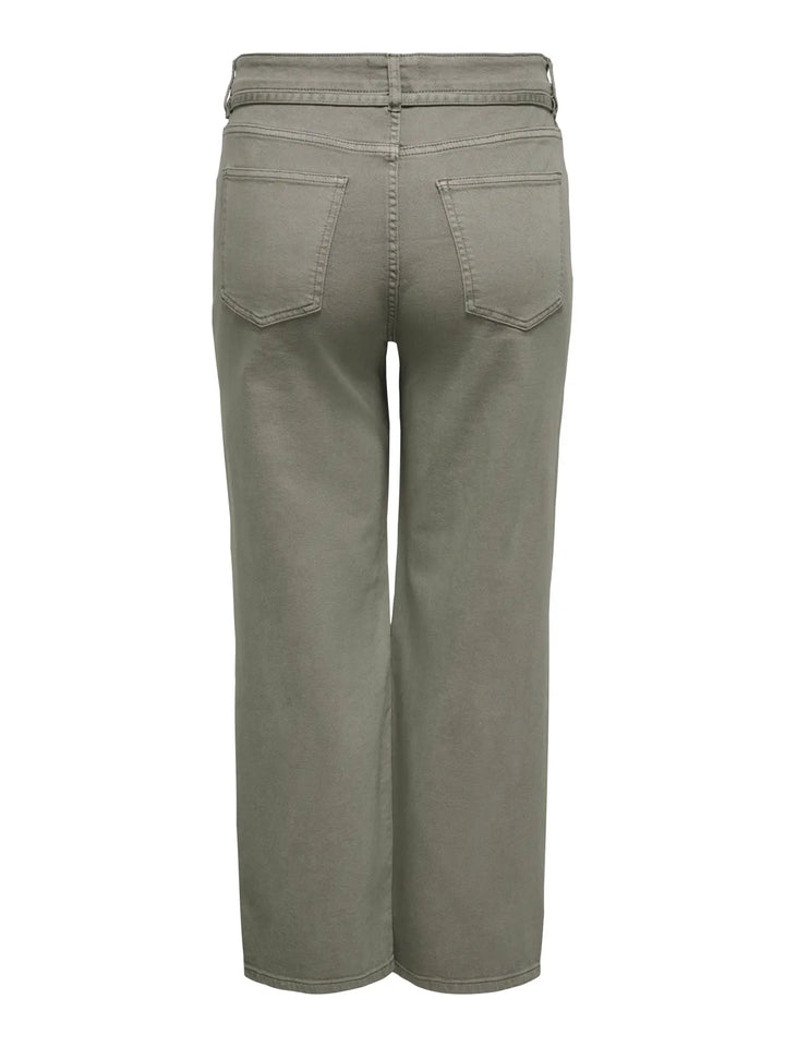 Groene Jeans Met Striklint