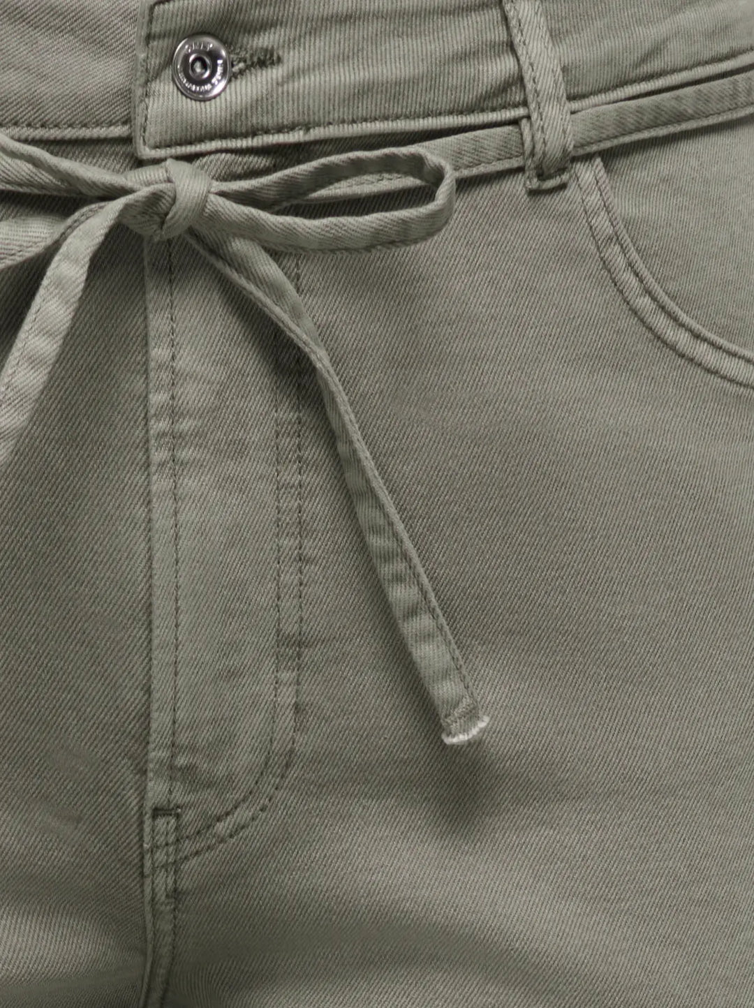 Groene Jeans Met Striklint