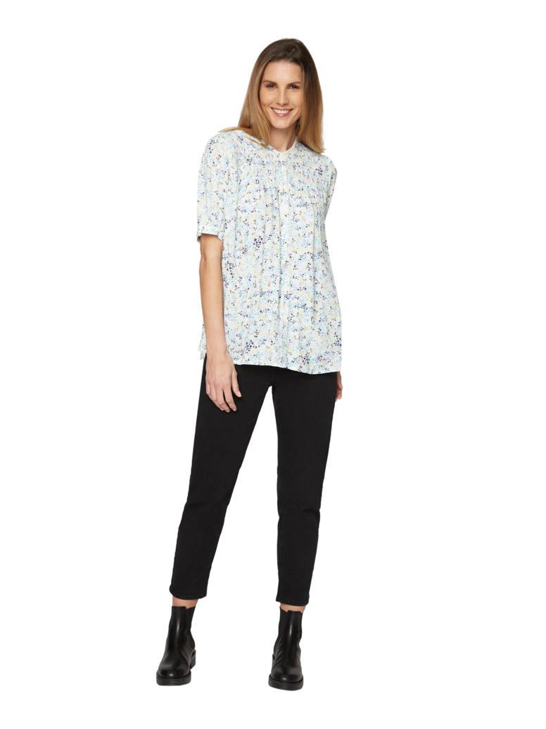 multicolor blouse - b. copenhagen - 215740 - grote maten - dameskleding - kledingwinkel - herent - leuven