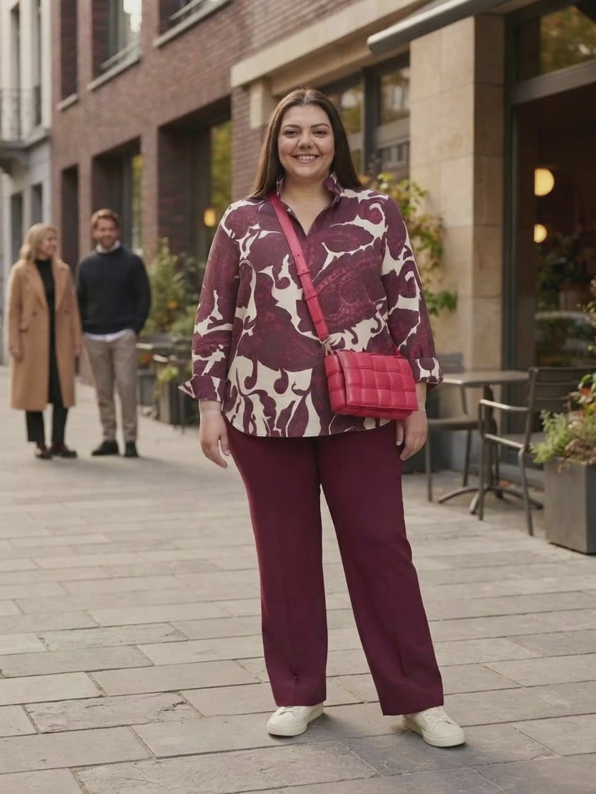 Pruimkleurige Blouse