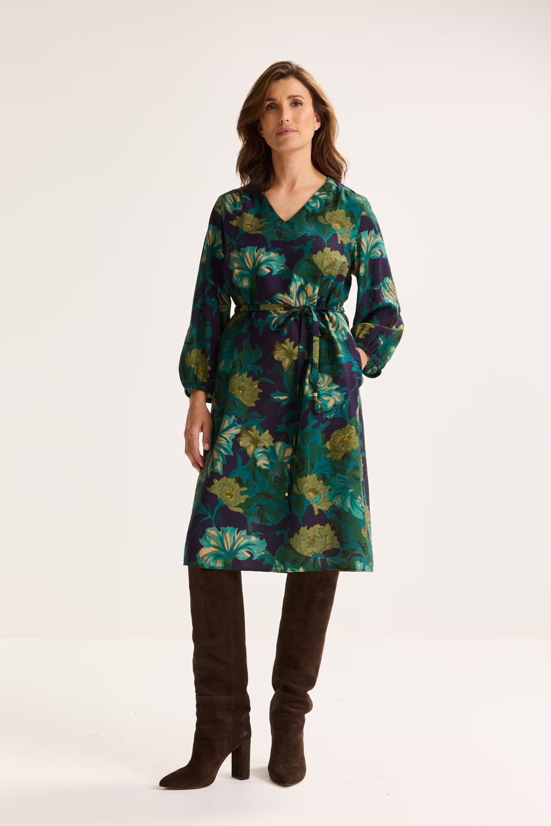 Rechte Jurk Met Bloemenprint