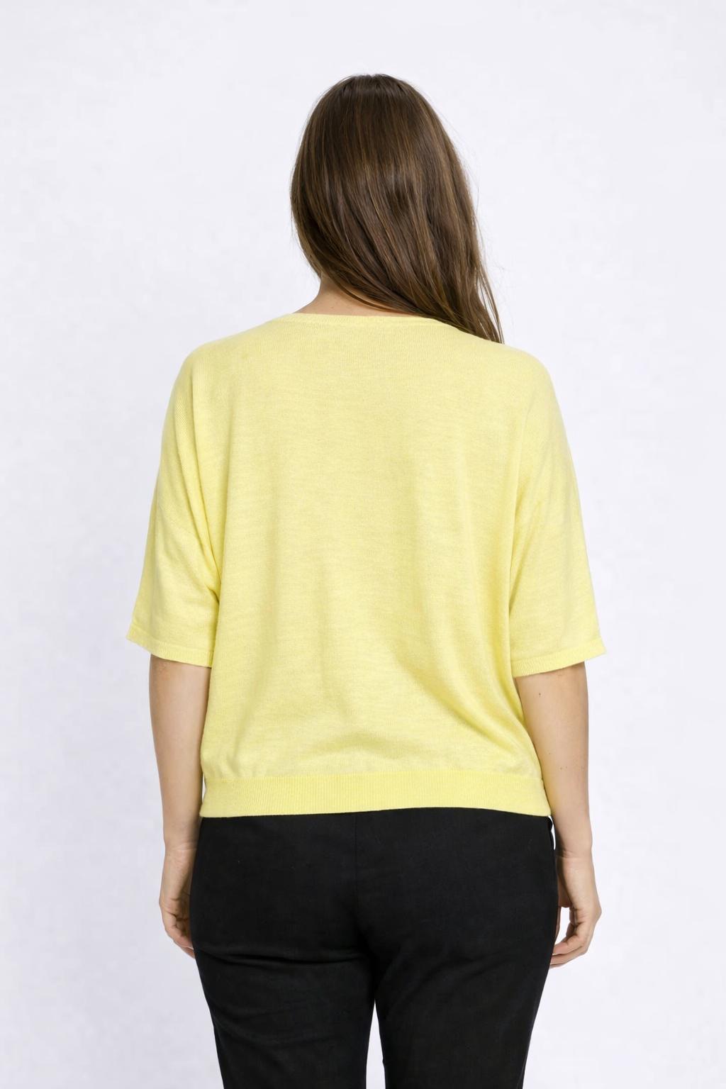 Citroengele Linnenmix T-shirt