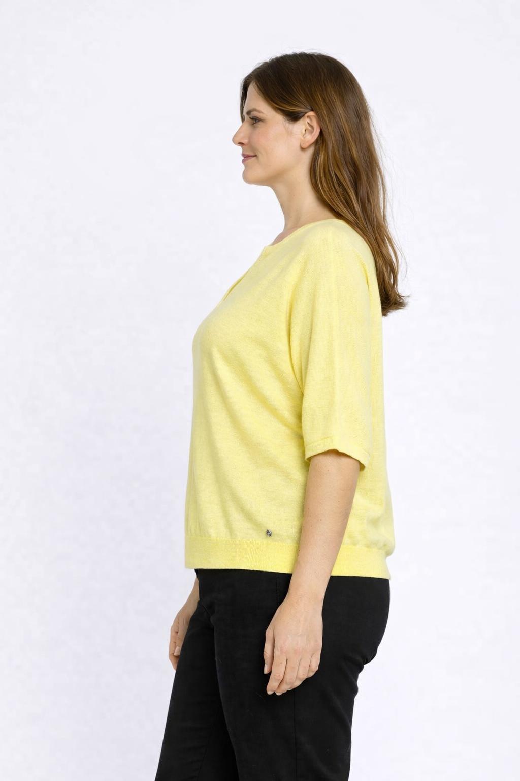 Citroengele Linnenmix T-shirt