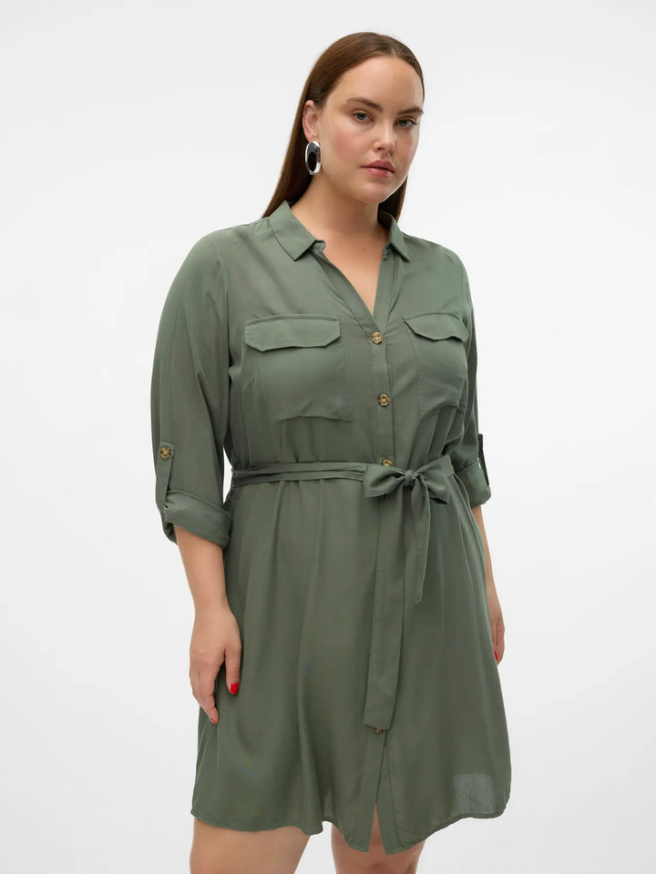 Doorknoopjurk Met Ceintuur