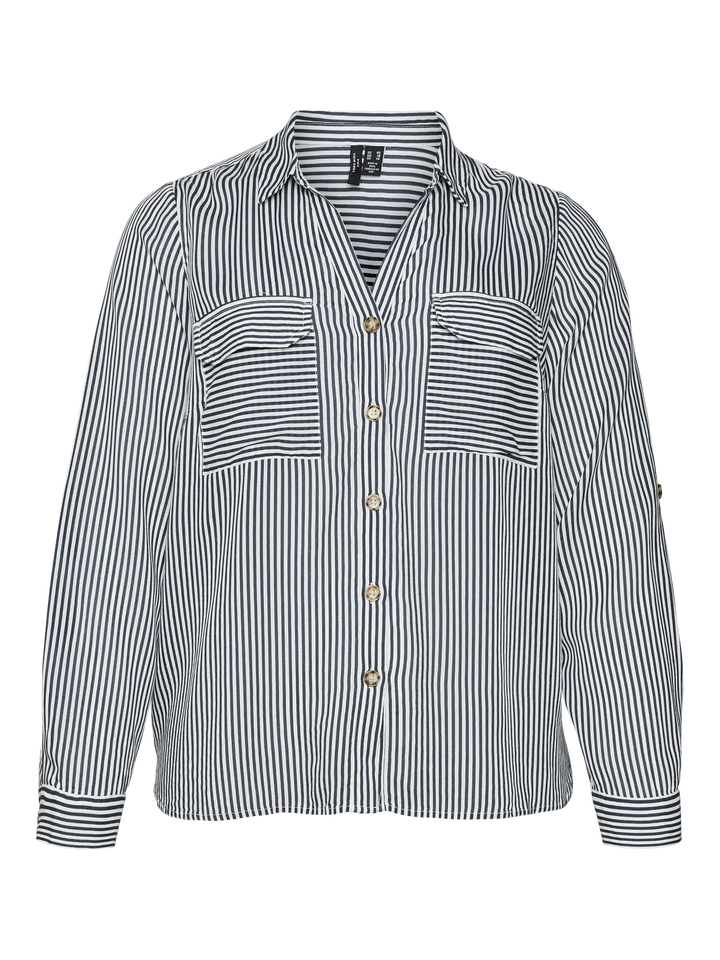 Luchtige Viscose Blouse Met Strepen