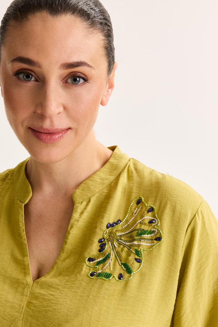 Wijde Blouse Met Stras borduurwerk