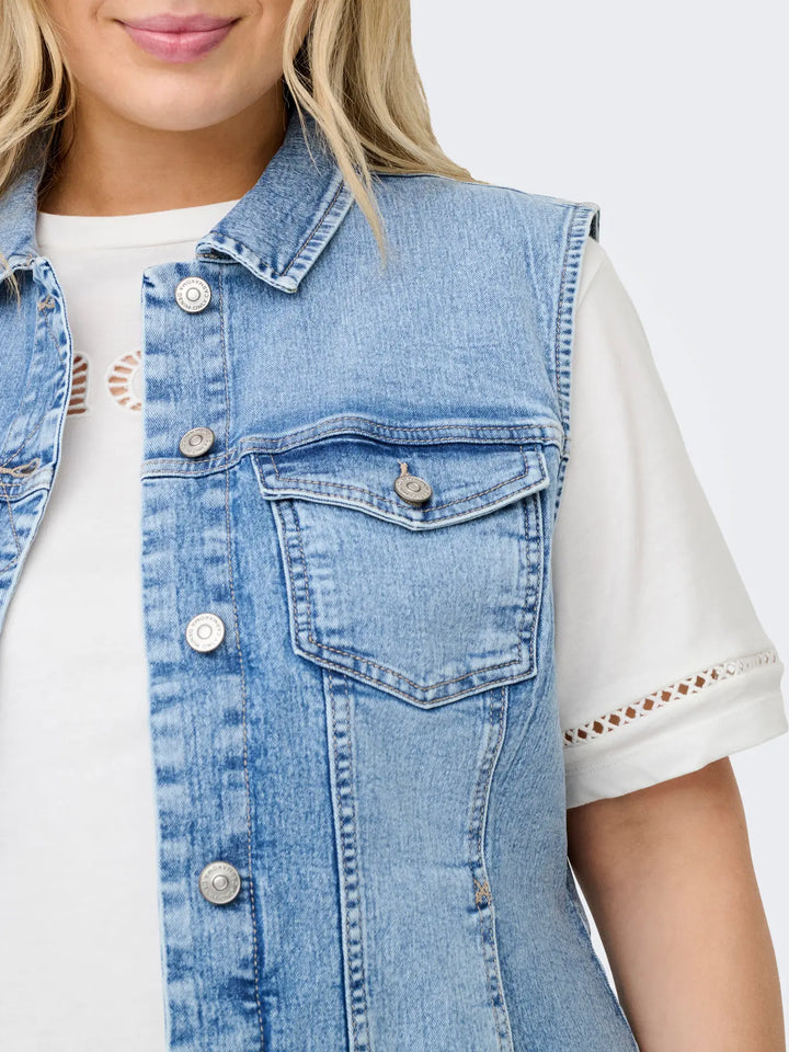 Lichtblauwe Denim Gilet