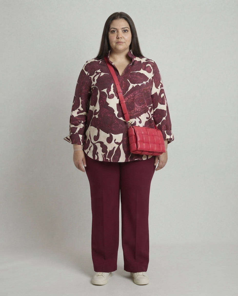 Pruimkleurige Blouse