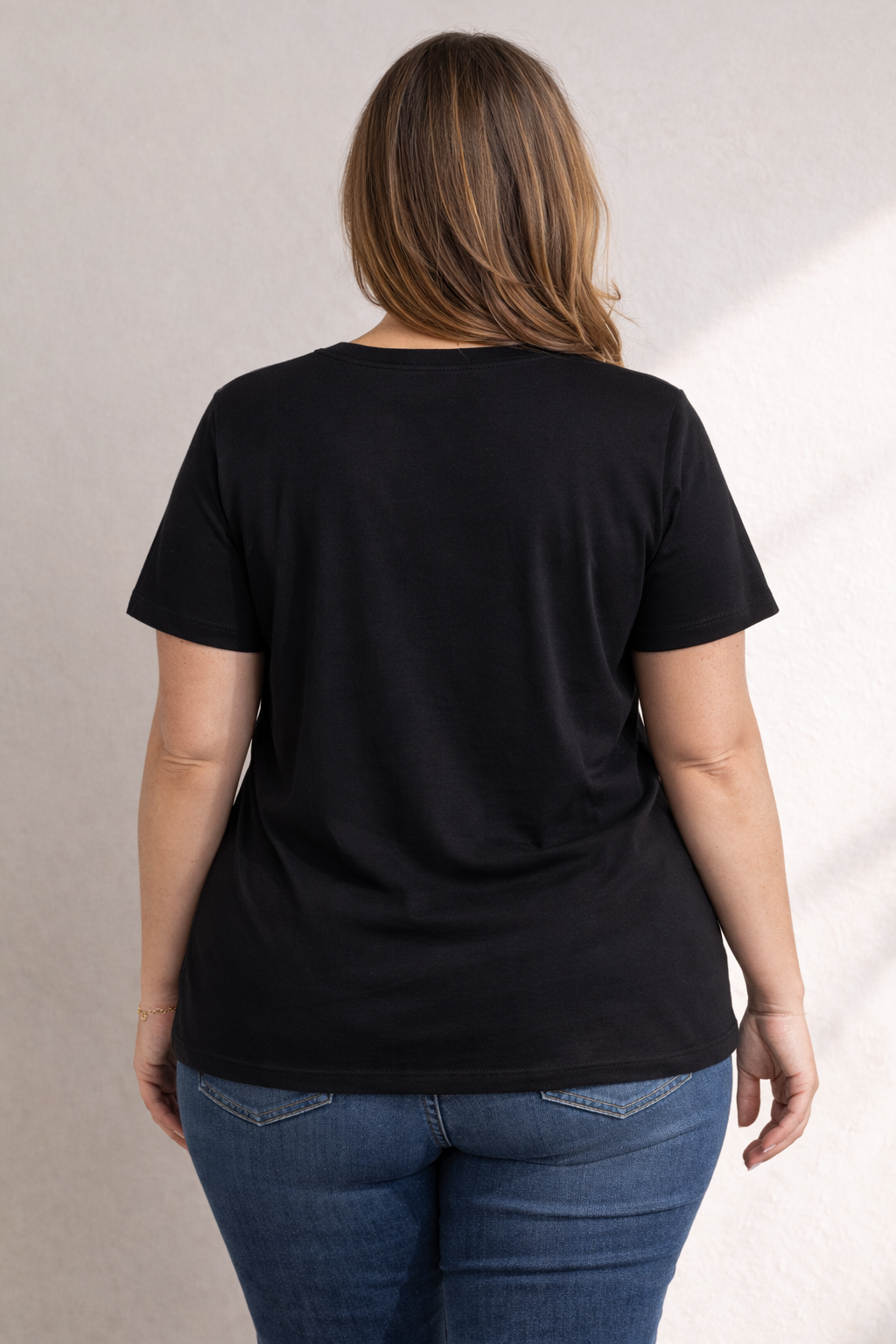 T-Shirt V-Hals Zwart