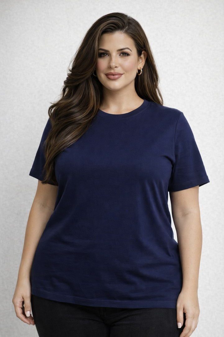 T-Shirt Ronde Hals Navy