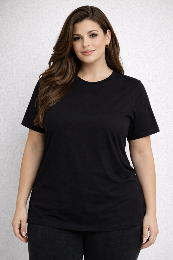 T-Shirt Ronde Hals Zwart