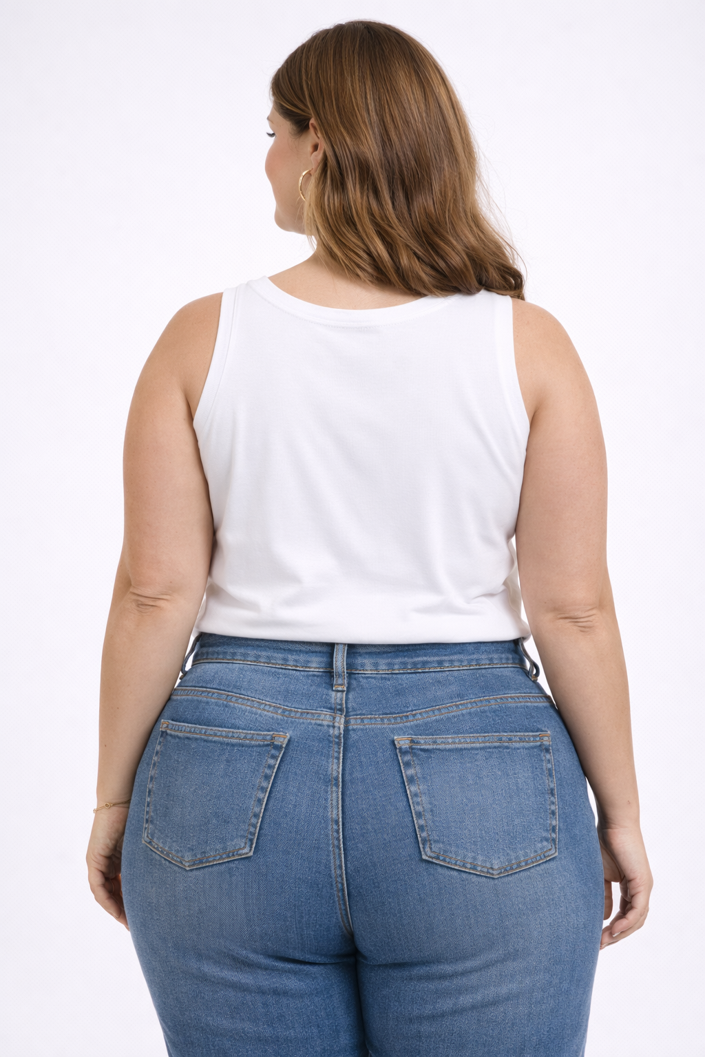 Top Ronde Hals Wit