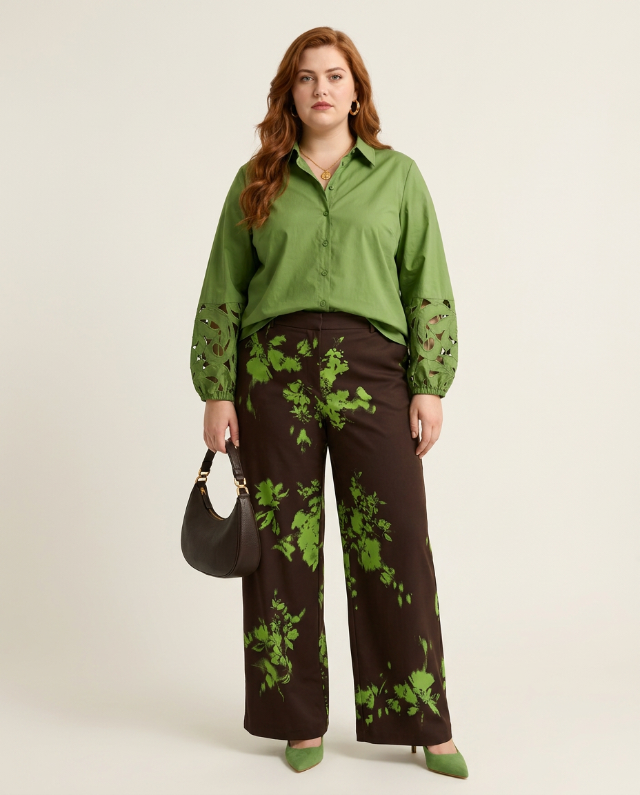 Blouse in Olijfgroen