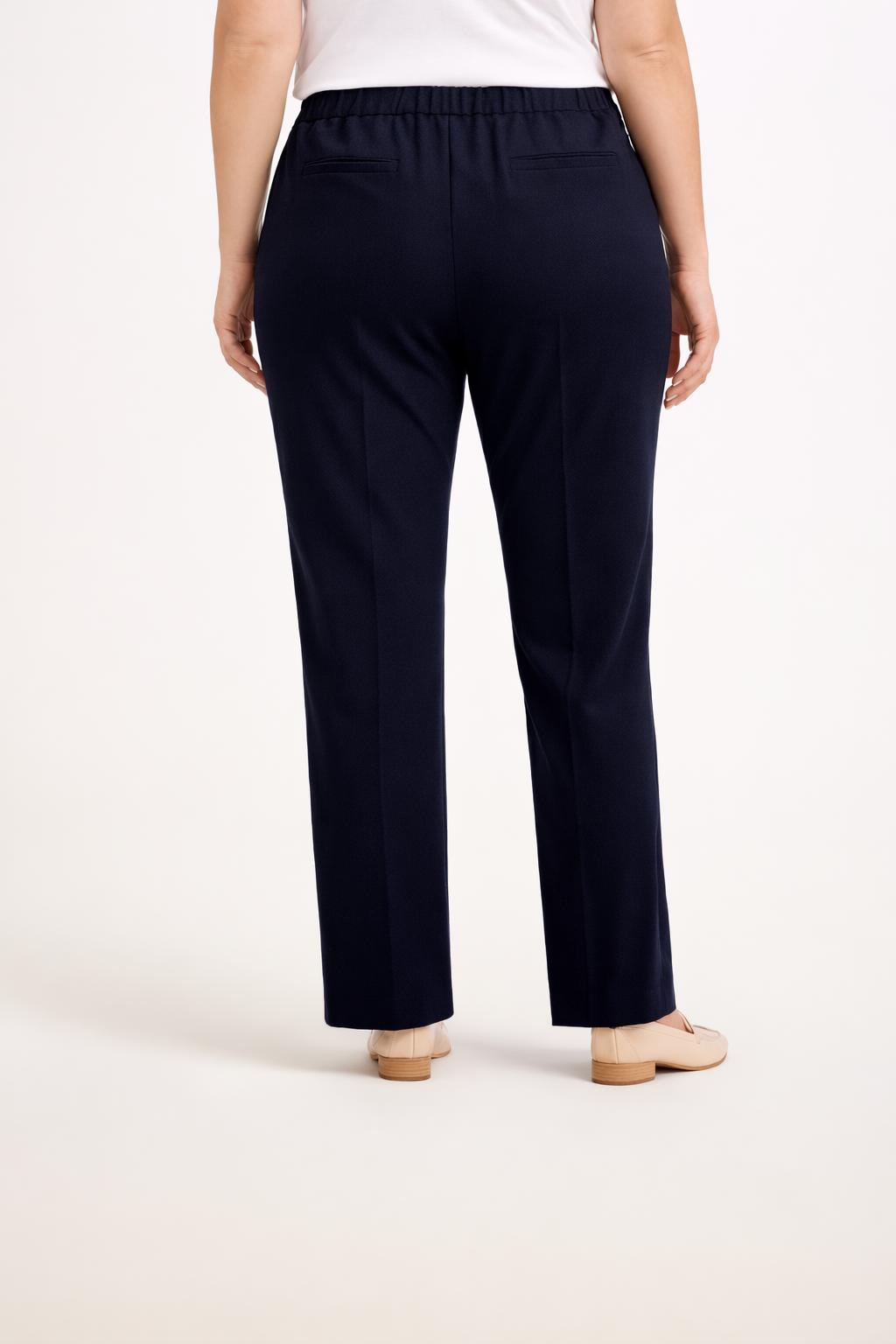 Blauwe Rechte Broek Met Rits