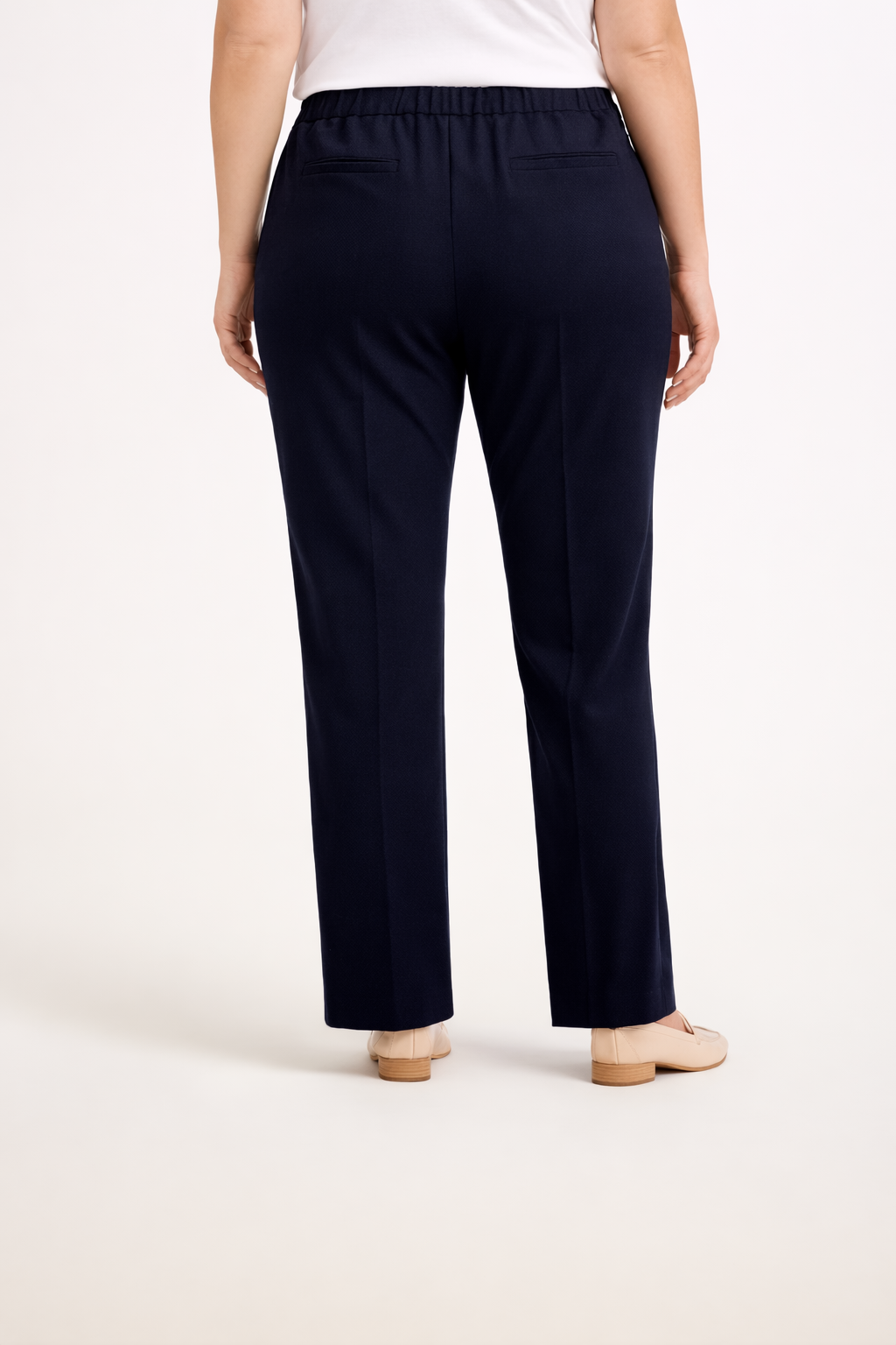 Blauwe Rechte Broek Met Rits