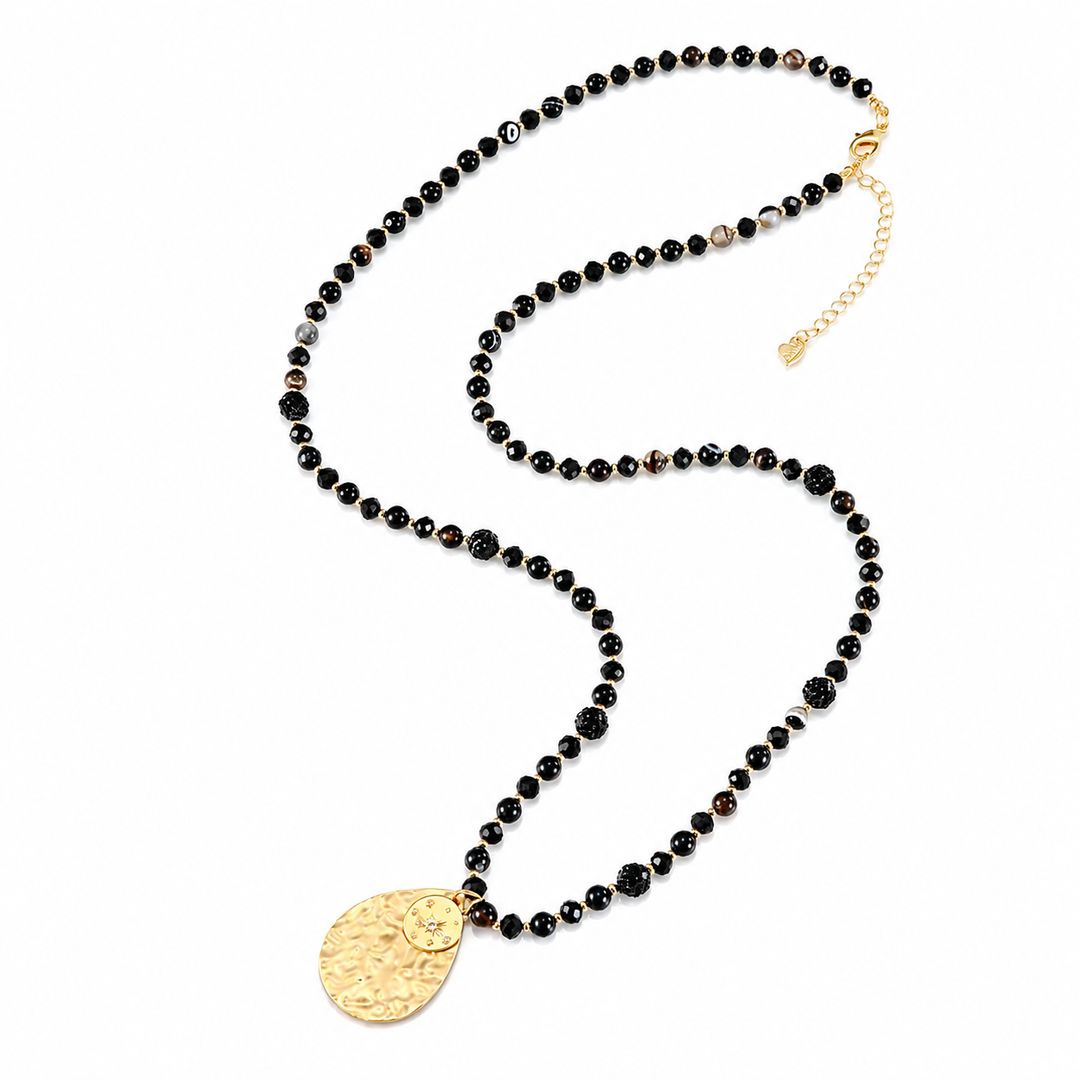 Lange Zwarte Kralenketting