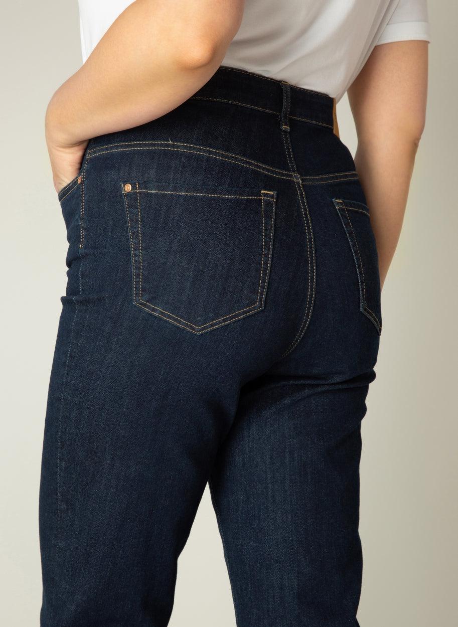 denim blue jeans met rechte pijpen - base level curvy - - grote maten - dameskleding - kledingwinkel - herent - leuven