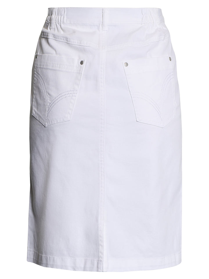 witte rechte rok op knielengte - brandtex - 206420 - grote maten - dameskleding - kledingwinkel - herent - leuven