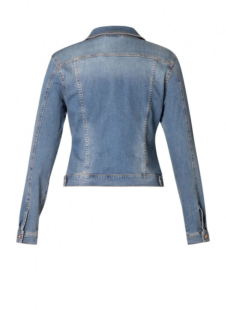 jeansvest in mid blue-base level curvy-axent