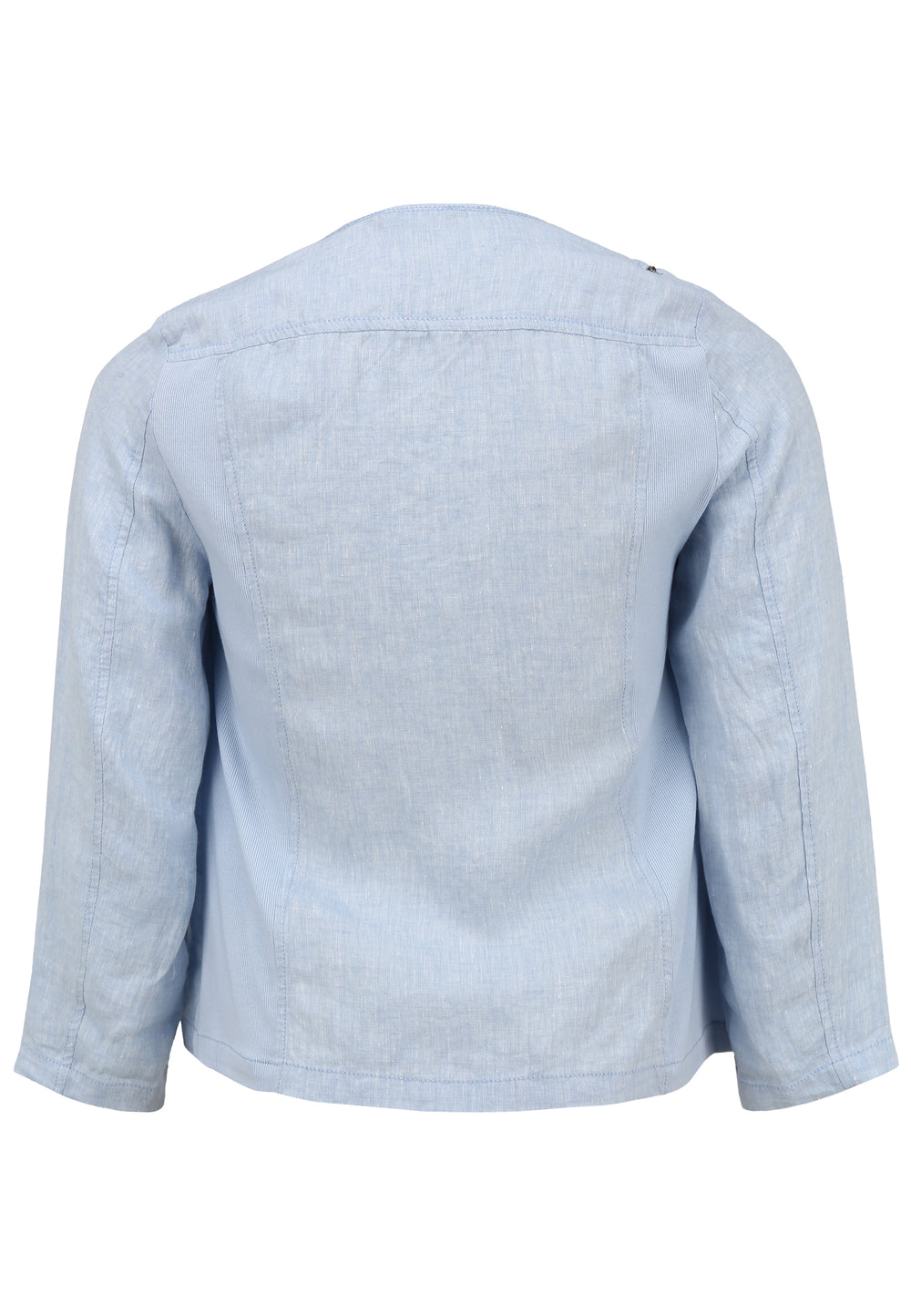 lichtblauwe linnen vest-doris streich-axent