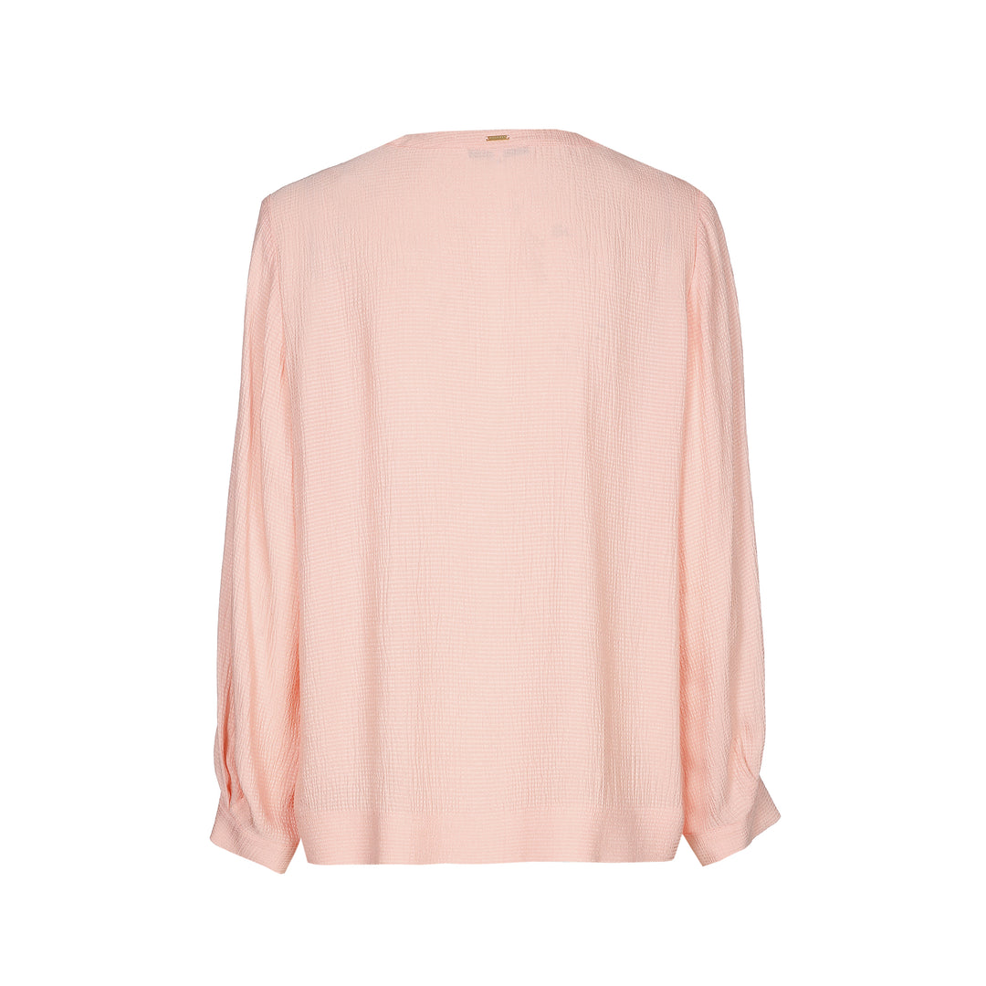 roze blouse van viscose - xandres - - grote maten - dameskleding - kledingwinkel - herent - leuven