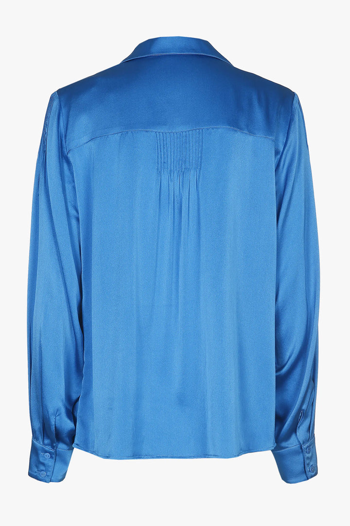 zijde blouse in miami blue-xandres-