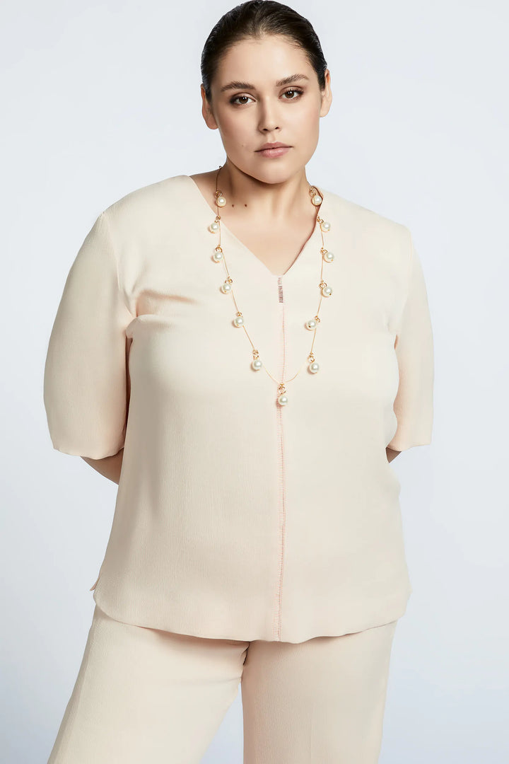 pastelroze blouse