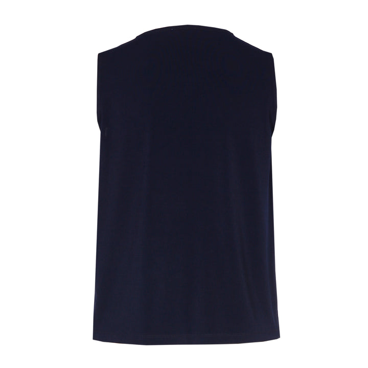 blauwe top in fijne crêpe - xandres essentials - - grote maten - dameskleding - kledingwinkel - herent - leuven