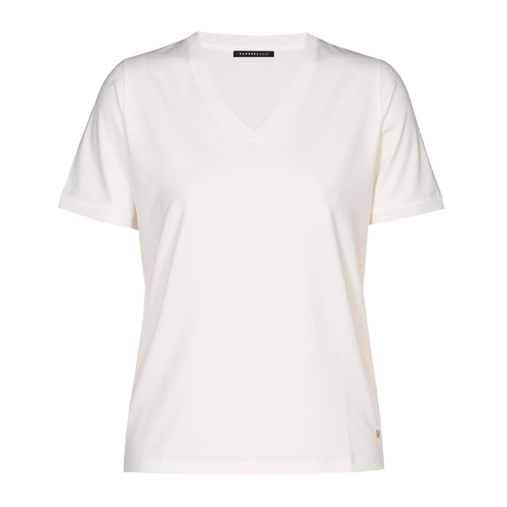 wit basis t-shirt met v-hals-xandres essentials-